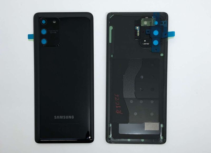 Tapa Batería Samsung Galaxy S10 Lite Negra G770F Lente de Cámara y Placa Micro