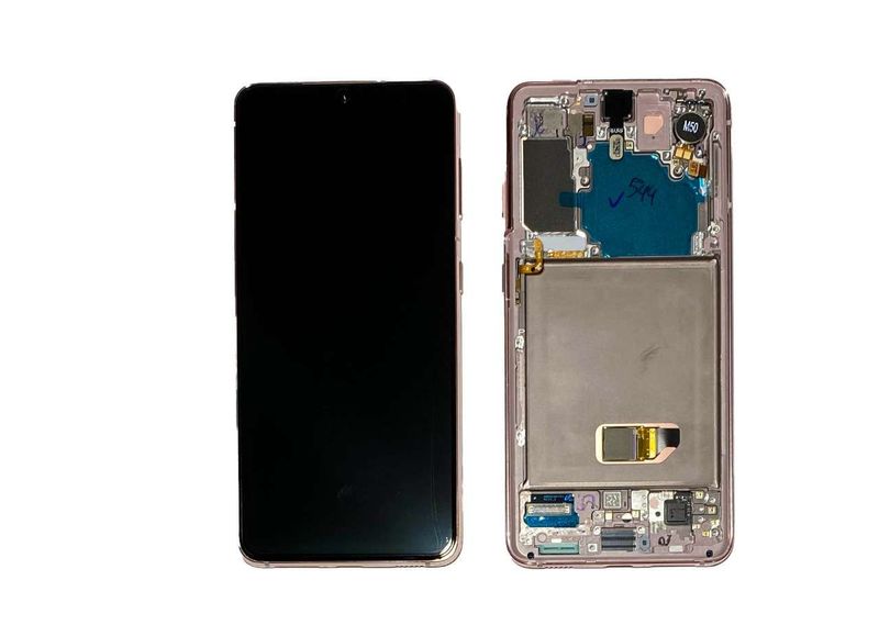 Pantalla Completa Samsung Galaxy S21 SM-G991B Rosa con Cámara Frontal