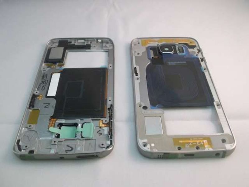 Carcasa Trasera Chasis Samsung G925F Galaxy S6 Edge Negro Con Flex Encendido + V