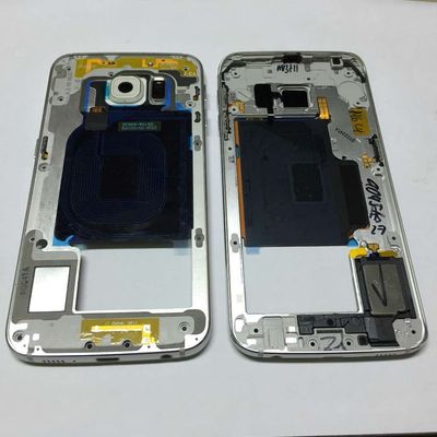 Carcasa Trasera Chasis Samsung G925F Galaxy S6 EDGE Blanco Con Flex Encendido + Volumen + Modulo Buzzer