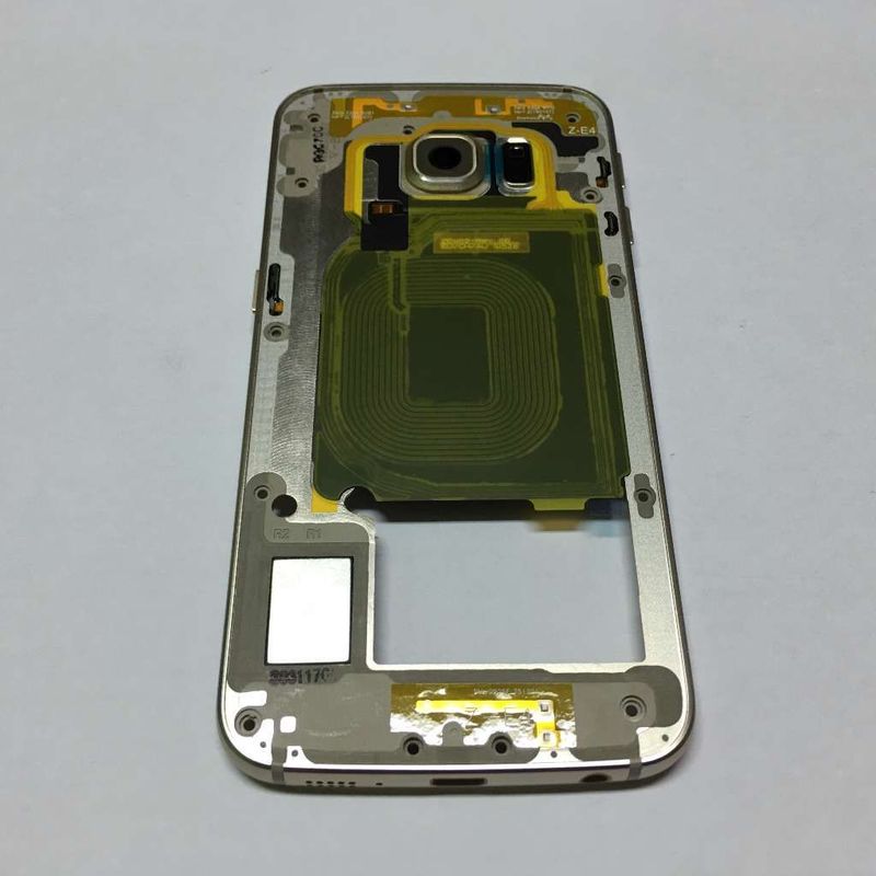 Carcasa Trasera Chasis Samsung G925F Galaxy S6 EDGE Dorado Con Flex Encendido + Volumen + Modulo Buzzer