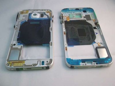 Carcasa Trasera Chasis Samsung G920F Galaxy S6 Blanco Con Flex Encendido + Volum