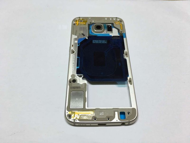 Carcasa Trasera Chasis Samsung G920F Galaxy S6 Dorado con Flex Encendido + Volumen + Modulo Buzzer