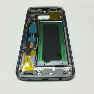 Carcasa Intermedia con Marco Chasis Display Samsung G930 Galaxy S7 + Botones de Volumen + Encendido Plata Negro (Refurbished)