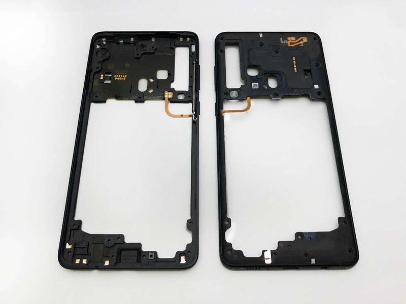 Carcasa Intermedia con Marco Display Samsung A920F Galaxy A9 2018 + Botones de Volumen + Encendido Negro