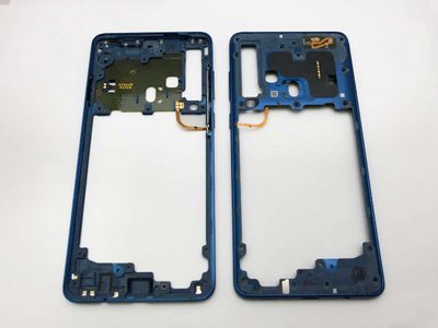 Carcasa Intermedia con Marco Display Samsung A920F Galaxy A9 2018 + Botones de Volumen + Encendido Azul