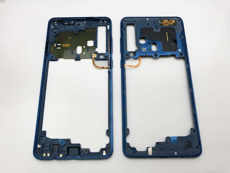 Carcasa Intermedia con Marco Display Samsung A920F Galaxy A9 2018 + Botones de Volumen + Encendido Azul