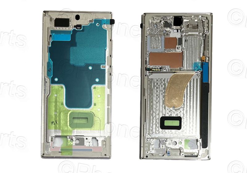 Carcasa Intermedia Chasis Original Samsung Galaxy S23 Ultra SM-S918B Beige (Oro)