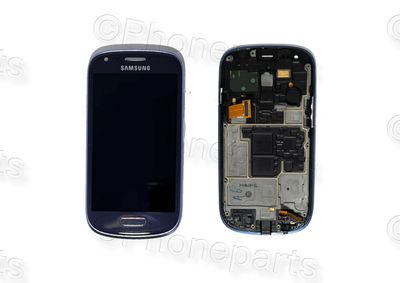 Pantalla Completa Samsung I8190 Galaxy S3 Mini Azul con Marco 100% ORIGINA