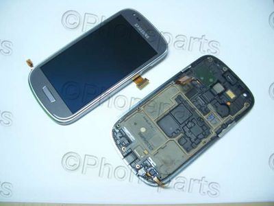 Pantalla Completa Samsung I8190 Galaxy S3 Mini Gris con Marco 100% ORIGINA