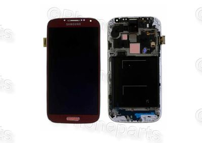 Pantalla Completa Samsung I9505 Rojo con Marco 100%