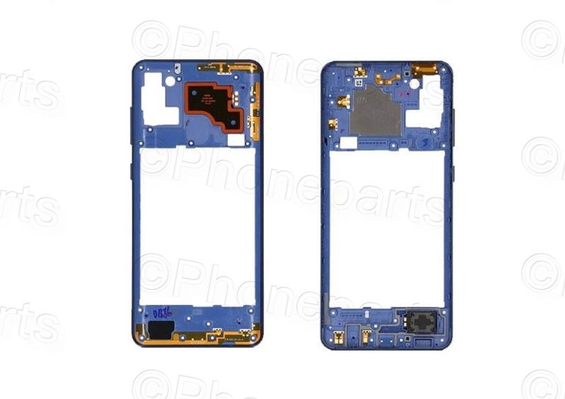 Carcasa Intermedia Chasis Samsung Galaxy A21s A217F Azul