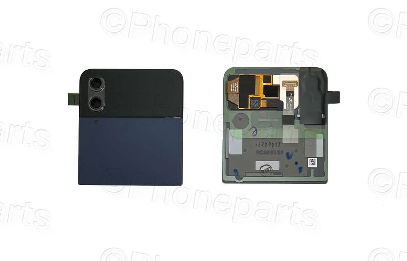 Tapa Batería Superior con Lente de Cámara y LCD Pantalla Samsung Galaxy Z Flip 4 5G 2023 SM-F721B Azul Marino