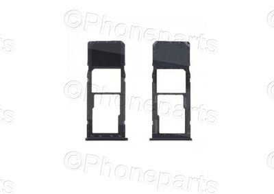 Bandeja Porta Nano Sim + Tarjeta Memoria MicroSD Samsung Galaxy A7 2018 A750 Negro