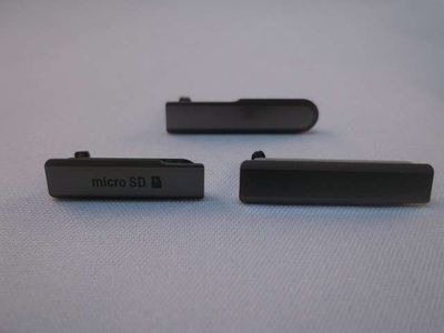 Juego de Tapa Sony Xperia Z1c Compact D5503 M51w Negra ( Carga, SIM y Tarjeta Me