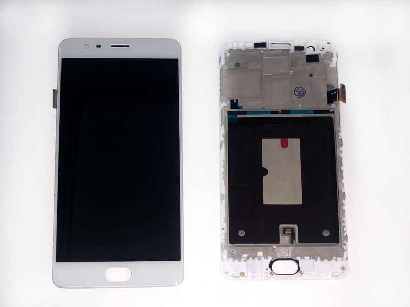 Pantalla Completa OnePlus3 Blanco con Marco Lcd Original