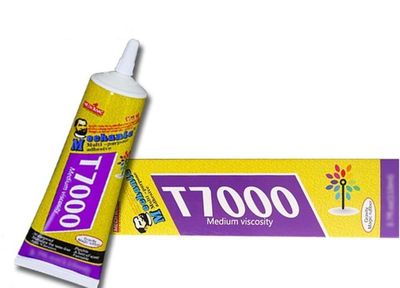 Pegamento Cola Adhesiva para Pantallas, Táctiles y Tapa multiuso (viscosidad media, color negro) T7000 50 ml