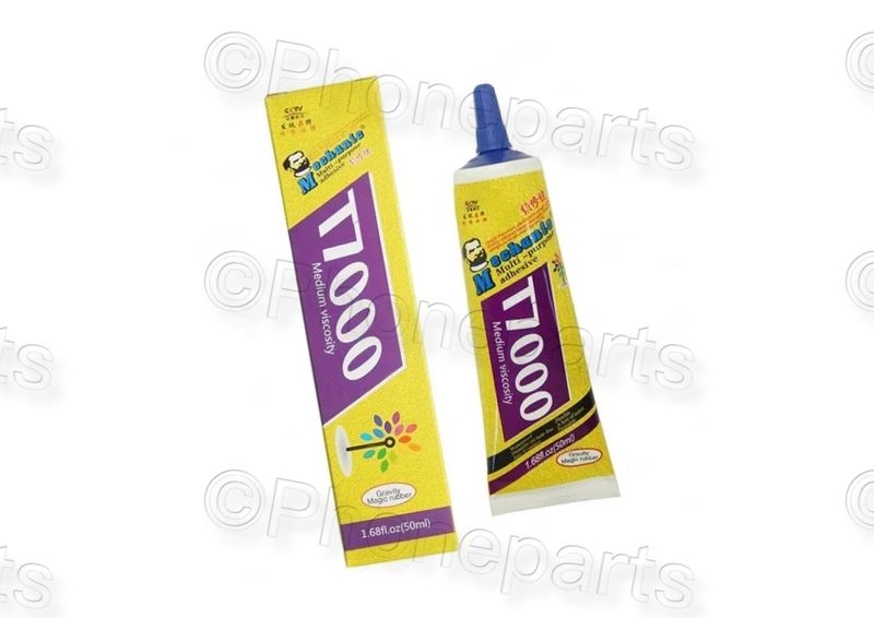 Pegamento Cola Adhesiva para Pantallas, Táctiles y Tapa multiuso (viscosidad media, color negro) T7000 110ml