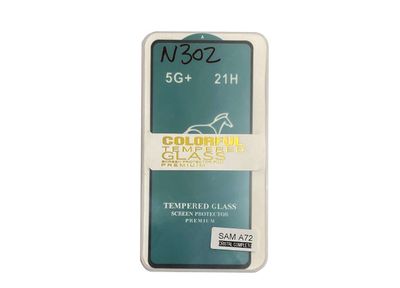 Protector Cristal Templado Samsung Galaxy A72 A726B Negro