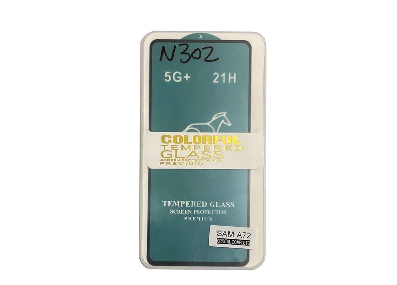 Protector Cristal Templado Samsung Galaxy A72 A726B Negro