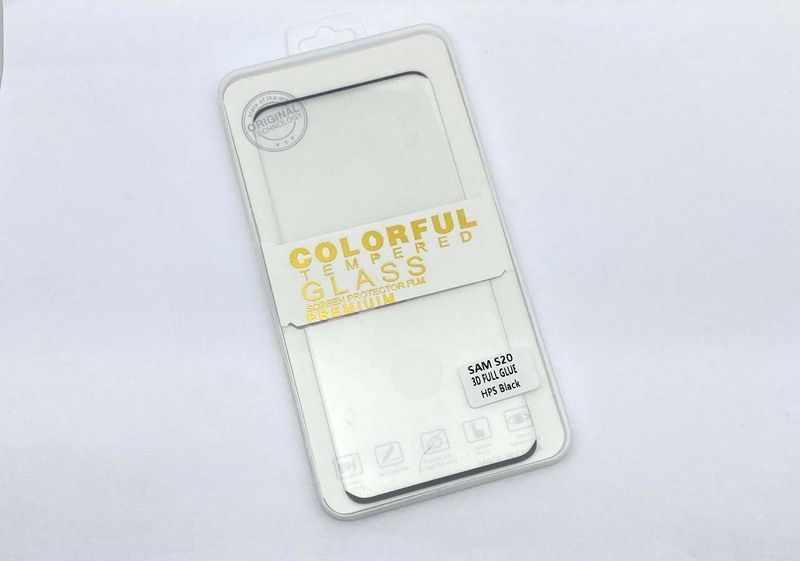 Protector Cristal Templado Negro Samsung Galaxy S20 G980F G981F