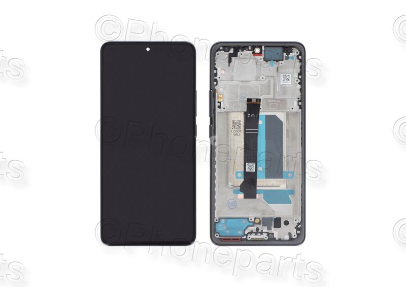 Pantalla Compatible Negra Xiaomi Redmi Note 14 Pro+ 5G con marco