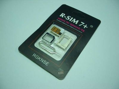 Tarjeta R-SIM 7+ Plus para Apple Liberar iPhone 4S y iPhone5 Blanco 6.1.4 Inclui