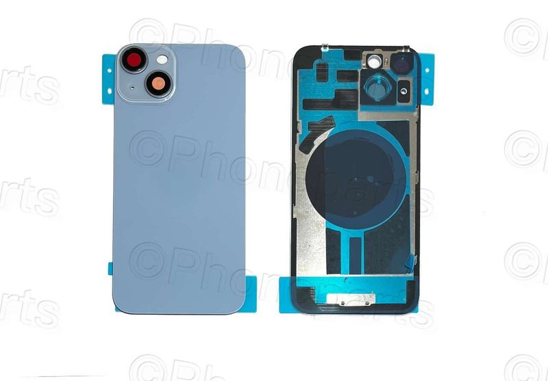 Carcasa Trasera Tapa Batería Apple iPhone14 con Lente de Cámara Azul