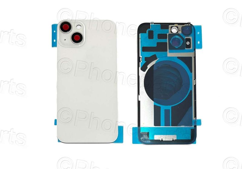 Carcasa Trasera Tapa Batería Apple iPhone14 con Lente de Cámara Blanco