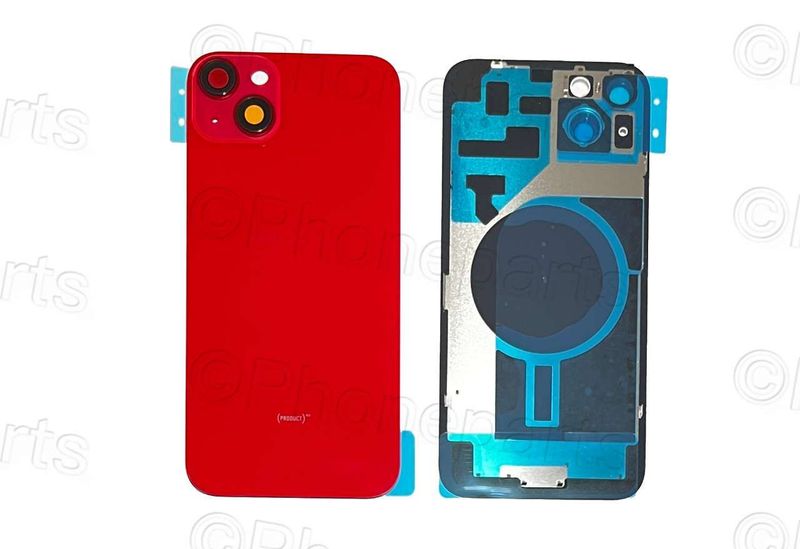 Carcasa Trasera Tapa Batería Apple iPhone14 PLUS con Lente de Cámara Rojo
