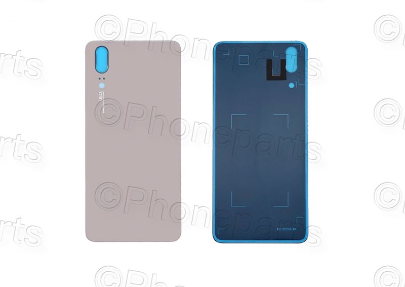 Tapa Batería Compatible con Lente de Cámara y Flash Huawei P20 Dorado