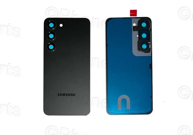 Tapa Batería Compatible con Lente de Cámara Samsung Galaxy S23 SM-S911B Negro