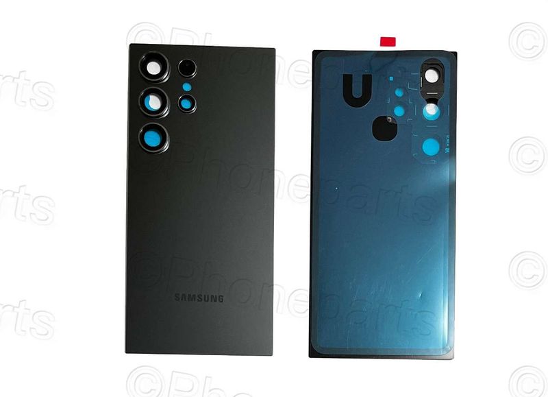Tapa Batería Compatible con Lente de Cámara Samsung Galaxy S24 Ultra SM-S928B Negro