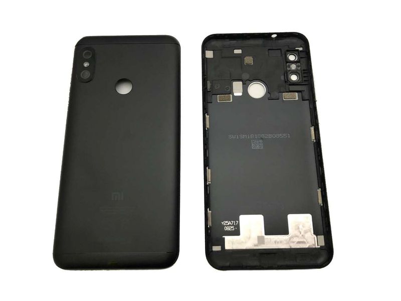 Carcasa Trasera Tapa Batería Xiaomi Mi A2 Lite, Redmi6 PRO con Lente de Cámara Negro