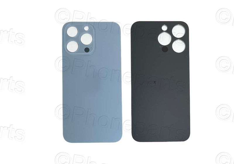 Tapa Cristal Trasero Apple Iphone13 PRO Azul (Agujero Grande)