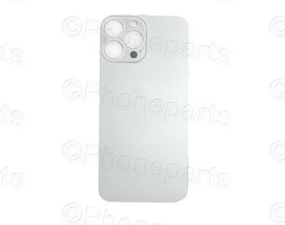 Tapa Cristal Trasero Apple Iphone13 PRO MAX Blanco (Agujero Grande)