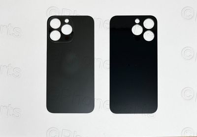 Tapa Cristal Trasero Apple Iphone13 PRO Negro (Agujero Grande)