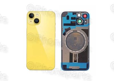 Tapa Cristal Trasero Amarillo con Lente de Cámara y Magsafe Apple iPhone 14
