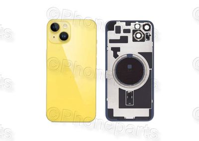 Tapa Cristal Trasero Amarillo con Lente de Cámara y Magsafe Apple iPhone 14 Plus