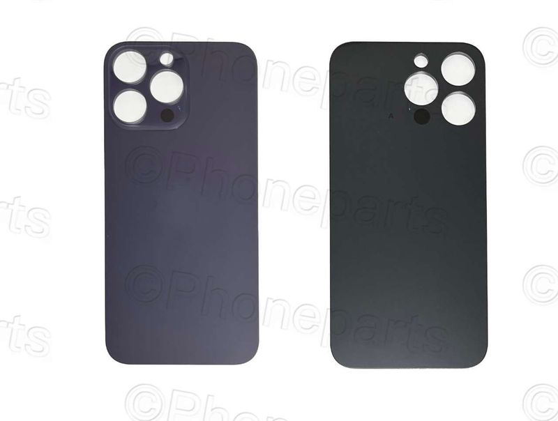 Tapa Cristal Trasero Apple Iphone14 PRO MAX Lila (Agujero Grande)