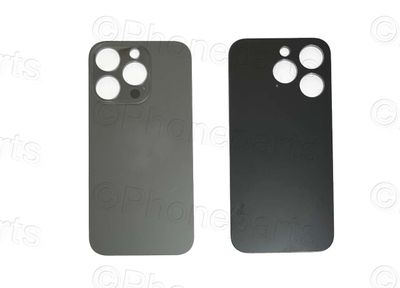 Tapa Cristal Trasero Apple Iphone14 PRO Negro (Agujero Grande)