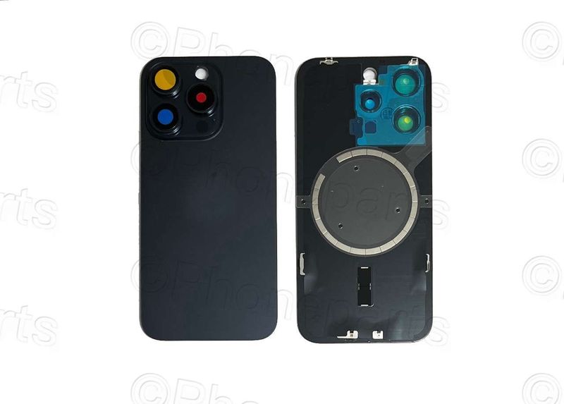 Tapa Cristal Trasero con Lente de Cámara y MagSave (imanes) Apple Iphone15 PRO Azul