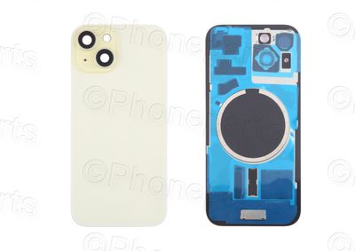 Tapa Cristal Trasero Amarillo con Lente de Cámara y Magsafe Apple iPhone 15 Plus