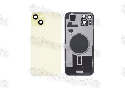 Tapa Cristal Trasero Amarillo con Lente de Cámara y Magsafe Apple iPhone 15 Plus