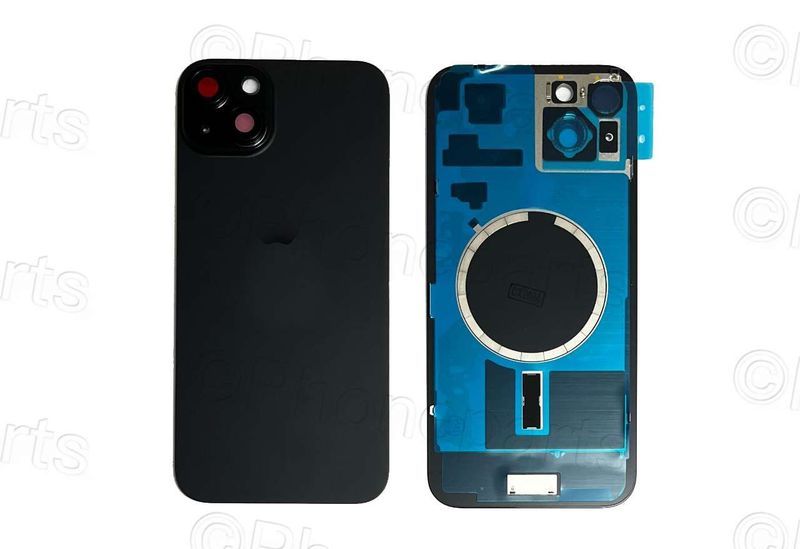 Tapa Cristal Trasero con Lente de Cámara y MagSave (imanes) Apple Iphone15 PLUS Negro