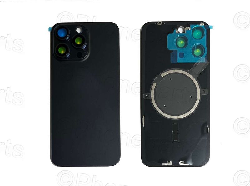 Tapa Cristal Trasero con Lente de Cámara y MagSave (imanes) Apple Iphone15 PRO MAX Azul