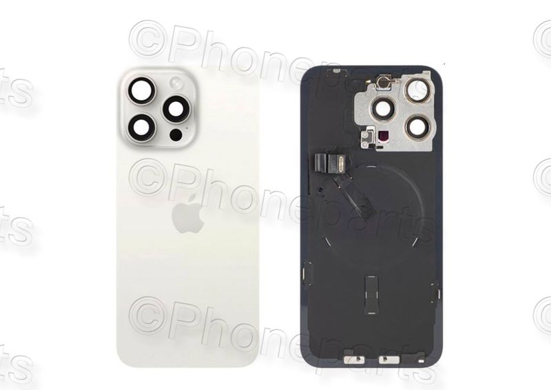 Tapa Cristal Trasero Blanco Apple Iphone 15 PRO MAX Grado C