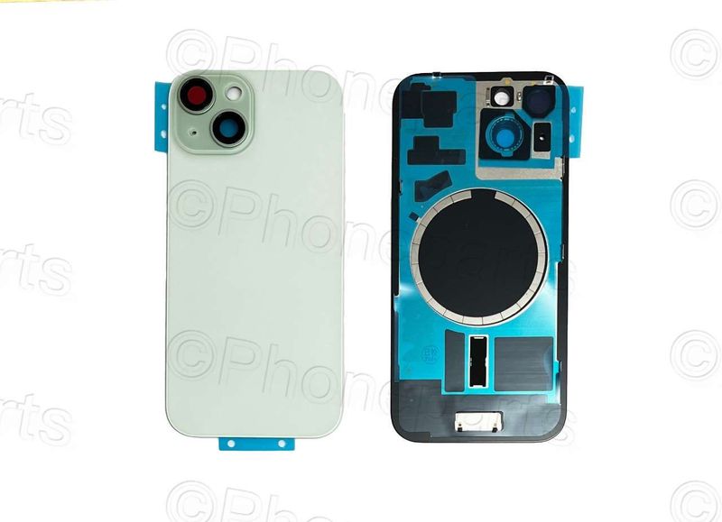 Tapa Cristal Trasero con Lente de Cámara y MagSave (imanes) Apple Iphone15 Verde