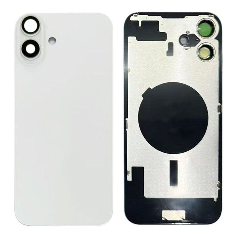 Tapa Cristal Trasero Blanco con Lente de Cámara Apple iPhone 16