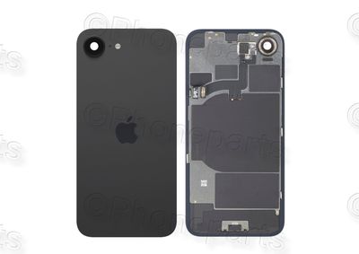 Tapa Cristal Trasero Negro Apple Iphone 16e Original Desmontado con Lente de Cámara, MagSave Carga Inalámbrica (imanes) y flash. SWAP Grado A